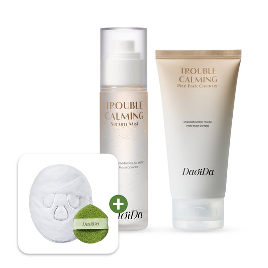 Bộ Đôi Bánh Rửa Mặt Gạo & Serum Mist Nhớt Thực Vật