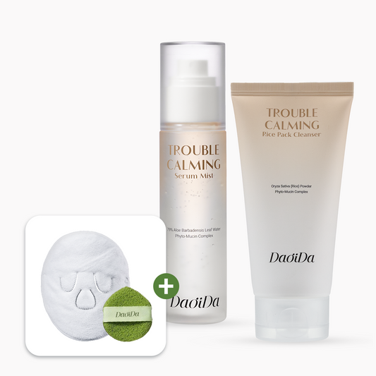 Bộ Đôi Bánh Rửa Mặt Gạo & Serum Mist Nhớt Thực Vật