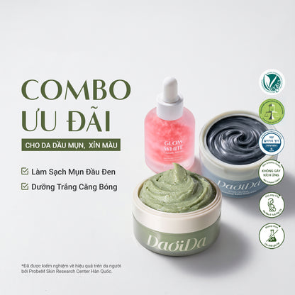 (SIÊU TIẾT KIỆM) Combo 3 Làm Sạch Mụn Đầu Đen & Dưỡng Trắng Căng Bóng