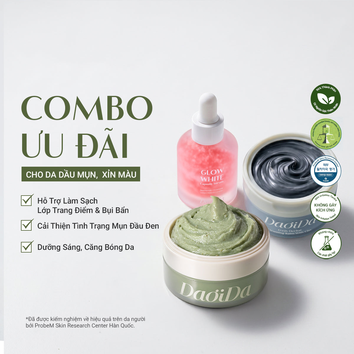 (SIÊU TIẾT KIỆM) Combo 3 Làm Sạch Mụn Đầu Đen & Dưỡng Trắng Căng Bóng