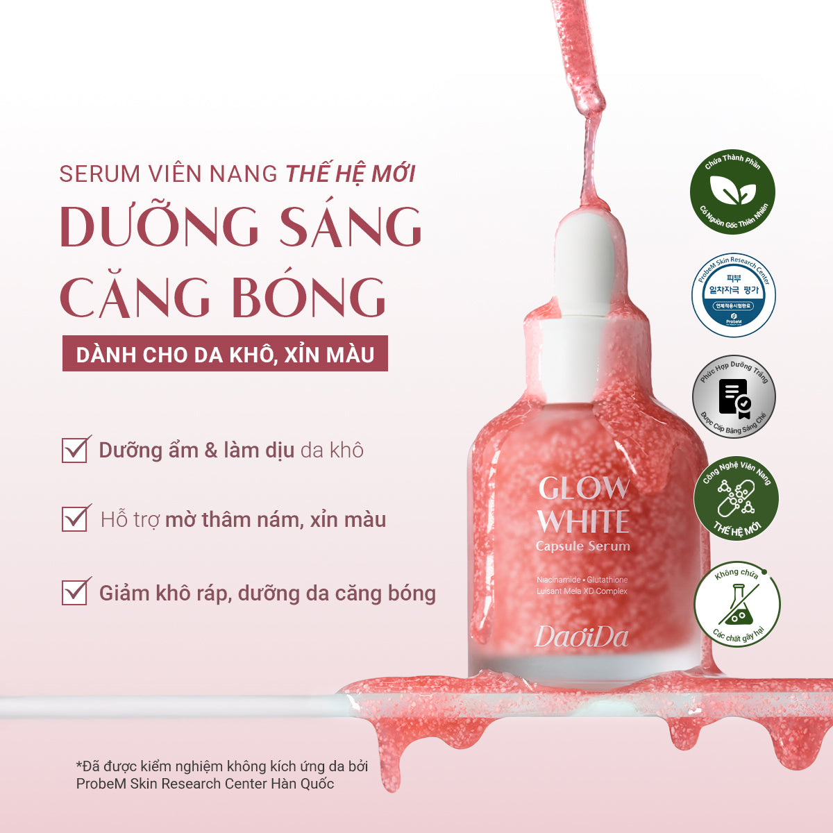 Serum Viên Nang Dưỡng Sáng Căng Bóng (30ml)