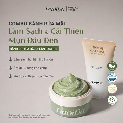 Bộ Đôi Bánh Rửa Mặt Thảo Mộc Tươi & Bánh Rửa Mặt Gạo