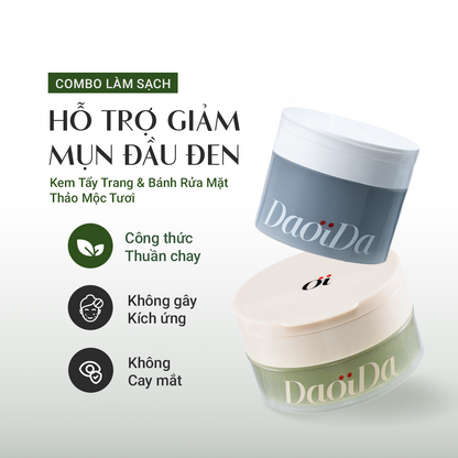 [QUÀ TẶNG FULLSIZE] Combo Kem Tẩy Trang Và Bánh Rửa Mặt