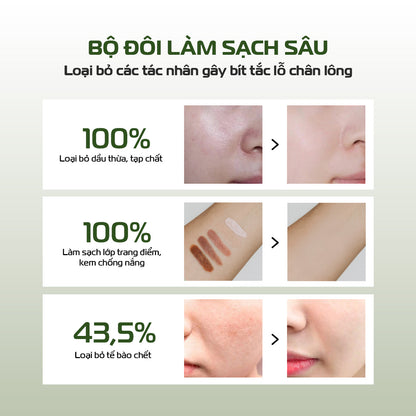 [QUÀ TẶNG FULLSIZE] Combo Kem Tẩy Trang Và Bánh Rửa Mặt