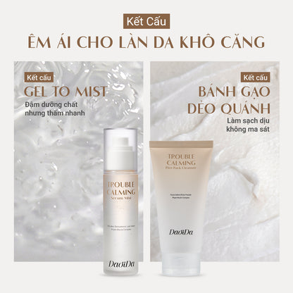 Bộ Đôi Bánh Rửa Mặt Gạo & Serum Mist Nhớt Thực Vật