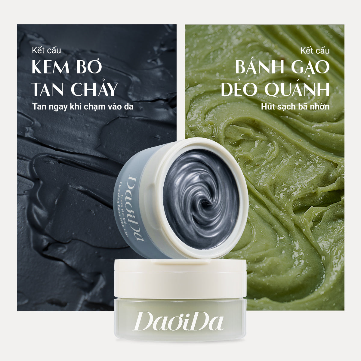 (MUA 2 TẶNG 2) Combo Kem Tẩy Trang & Bánh Rửa Mặt Thảo Mộc