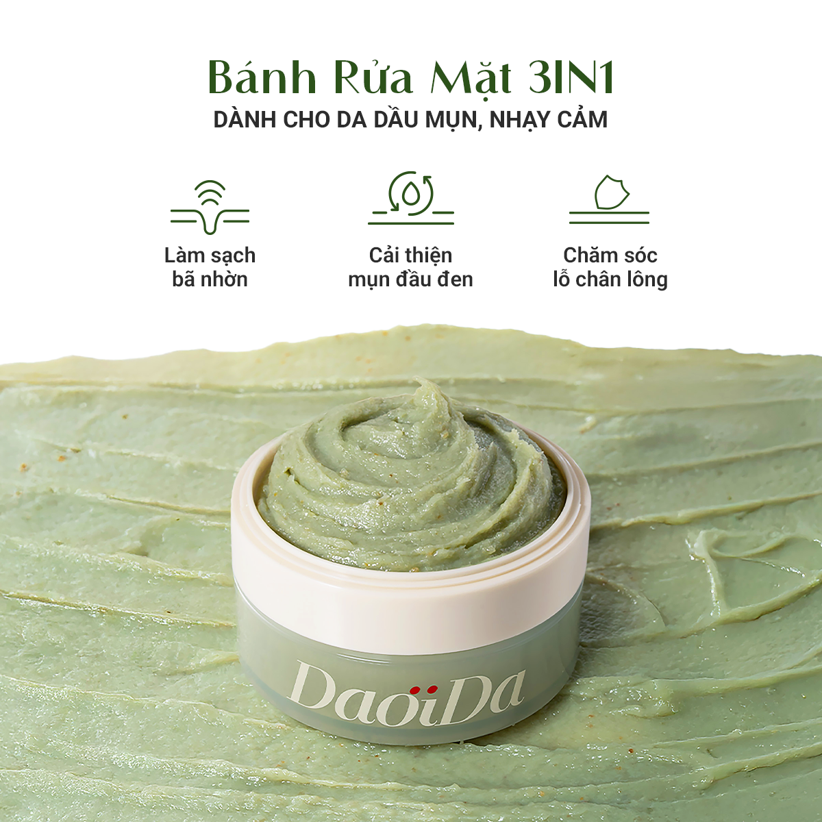 [QUÀ TẶNG FULLSIZE] Combo Kem Tẩy Trang Và Bánh Rửa Mặt