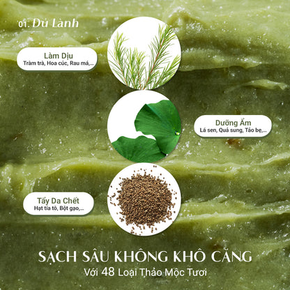 (Quà Tặng 200k) Bánh Rửa Mặt Cải Thiện Mụn Đầu Đen (120g)