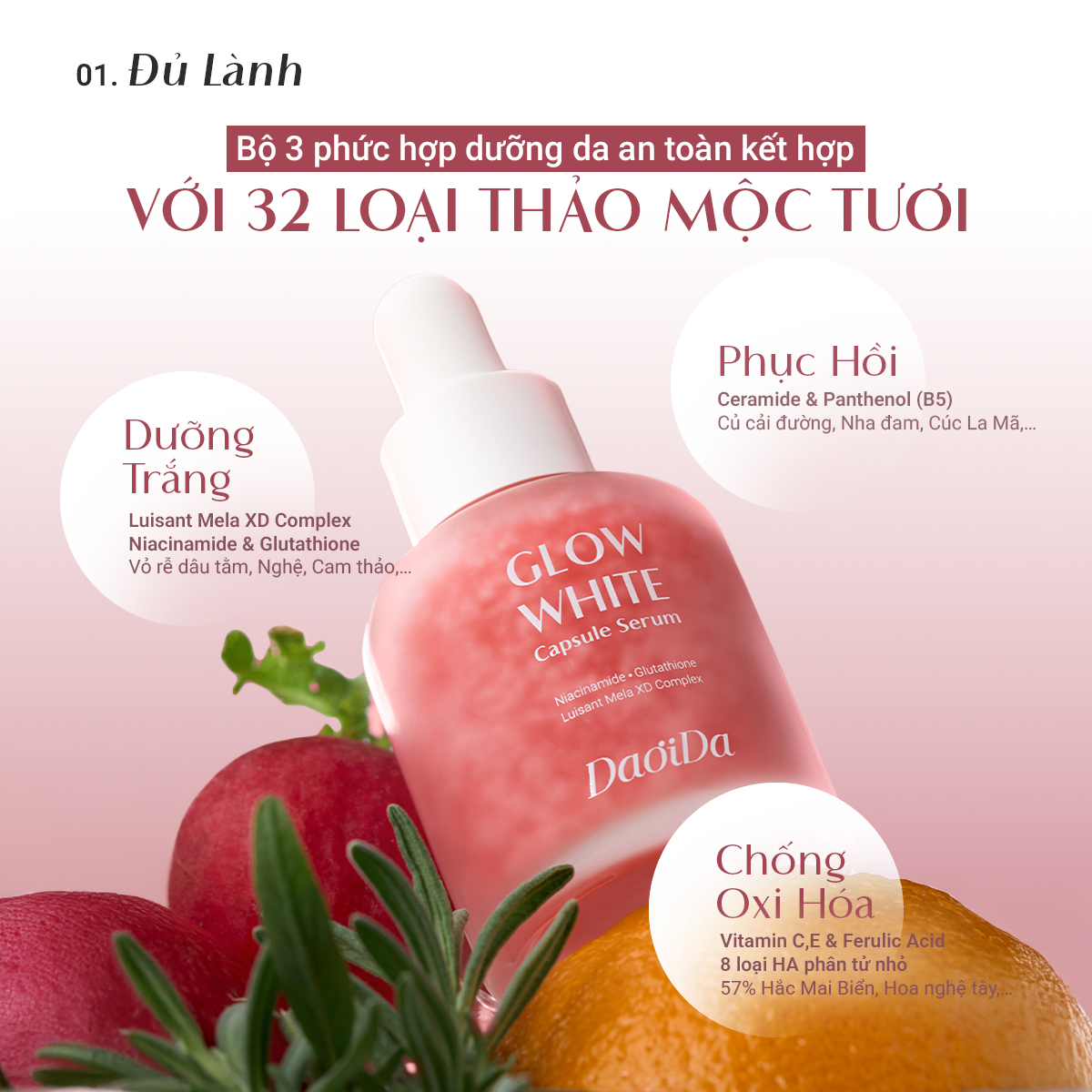 [ĐỘC QUYỀN VOUCHER 150K] Serum Viên Nang Dưỡng Trắng Căng Bóng (30ml)