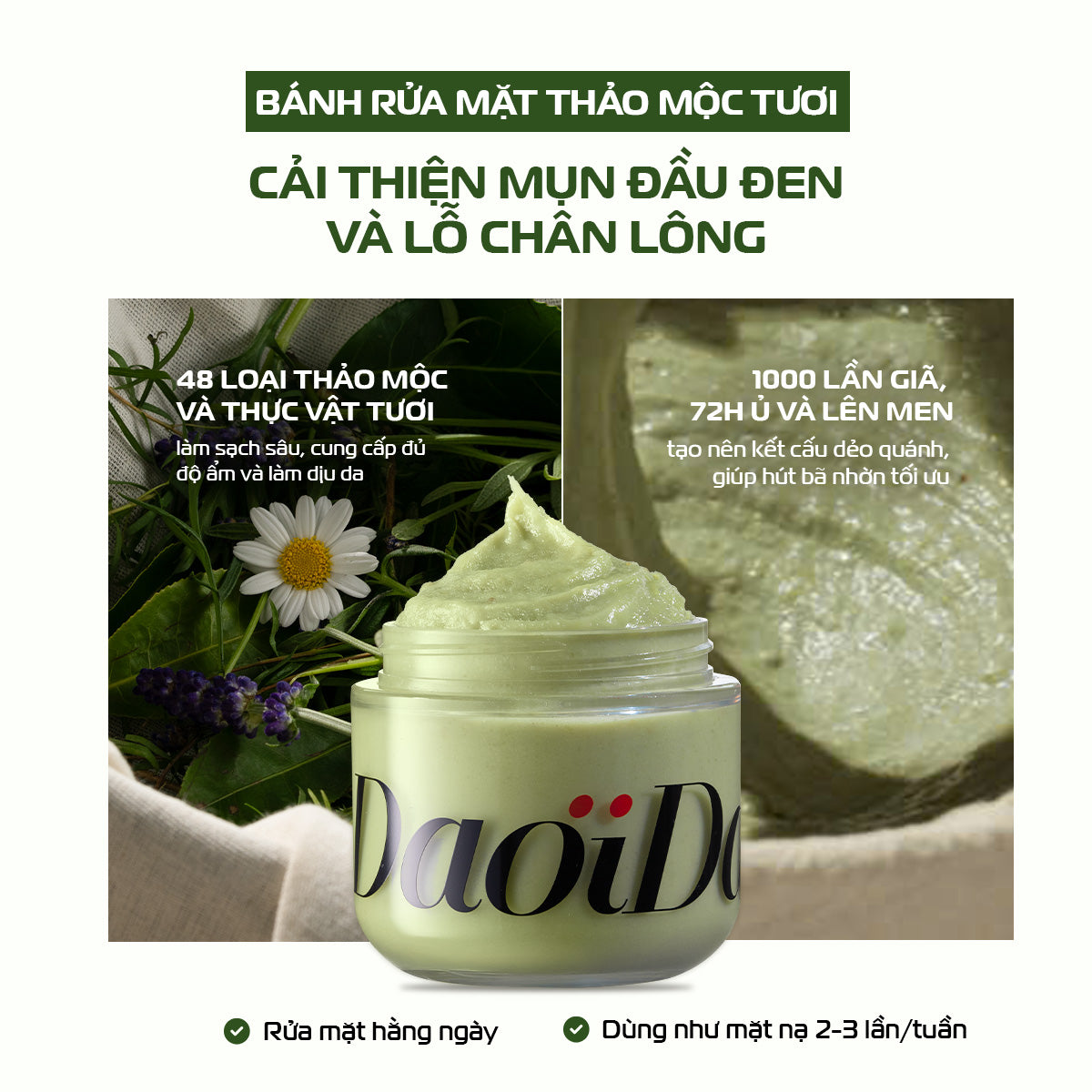 [QUÀ TẶNG FULLSIZE] Combo Kem Tẩy Trang Và Bánh Rửa Mặt