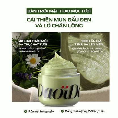 [QUÀ TẶNG FULLSIZE] Combo Kem Tẩy Trang Và Bánh Rửa Mặt