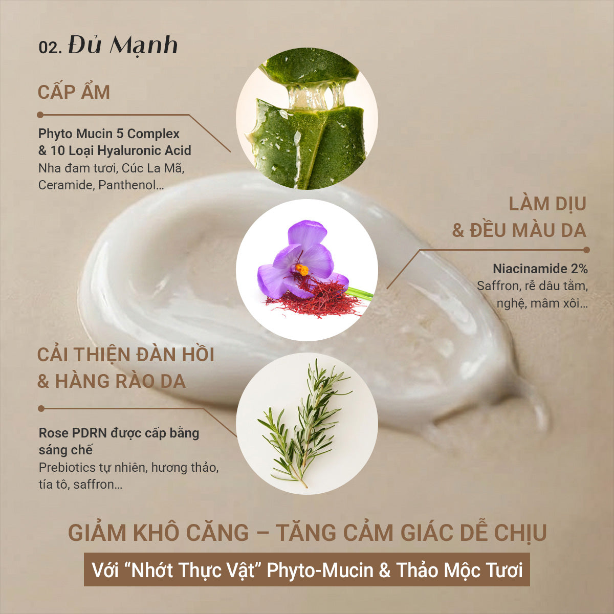[MỚI] Kem Dưỡng Nhớt Thực Vật Cấp Ẩm & Làm Dịu Da