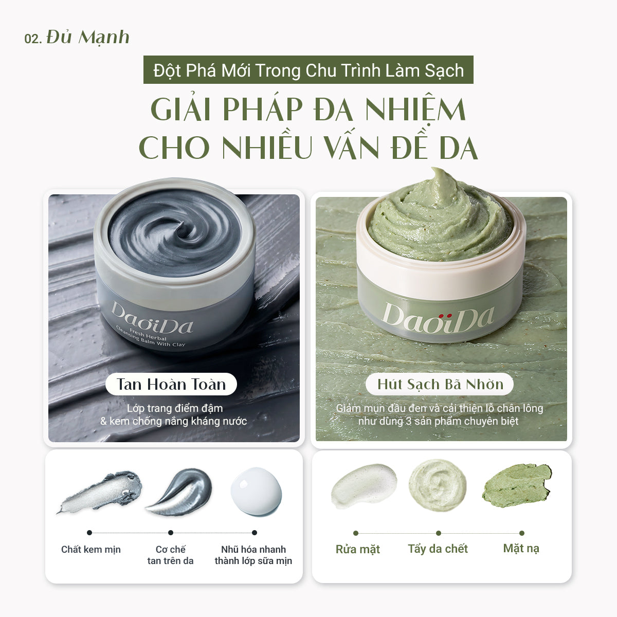 (MUA 2 TẶNG 2) Combo Kem Tẩy Trang & Bánh Rửa Mặt Thảo Mộc