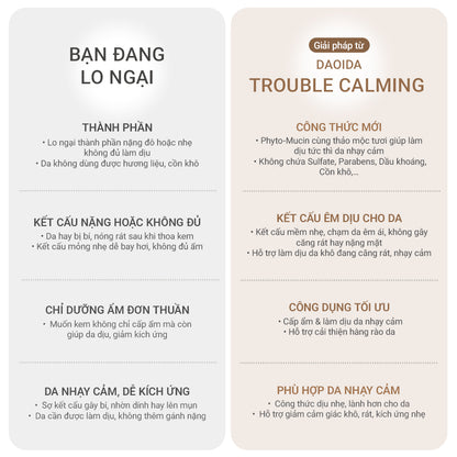 Bộ 3 cấp ẩm & làm dịu da Trouble Calming DaoiDa