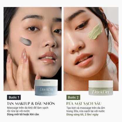 (MUA 2 TẶNG 2) Combo Kem Tẩy Trang & Bánh Rửa Mặt Thảo Mộc