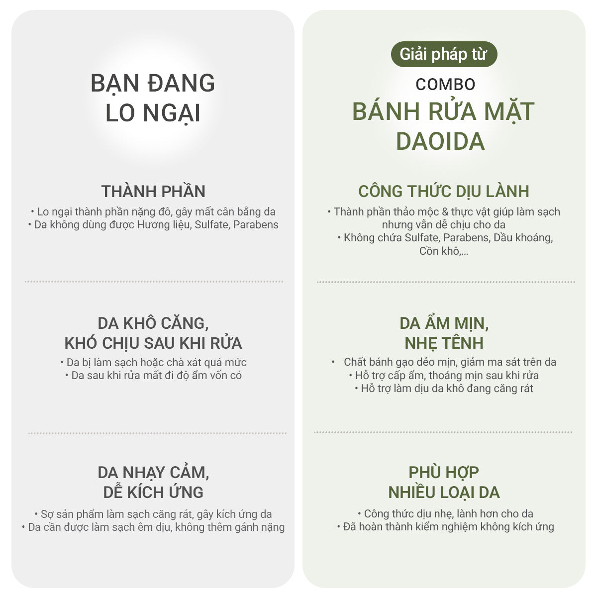 Bộ Đôi Bánh Rửa Mặt Thảo Mộc Tươi & Bánh Rửa Mặt Gạo