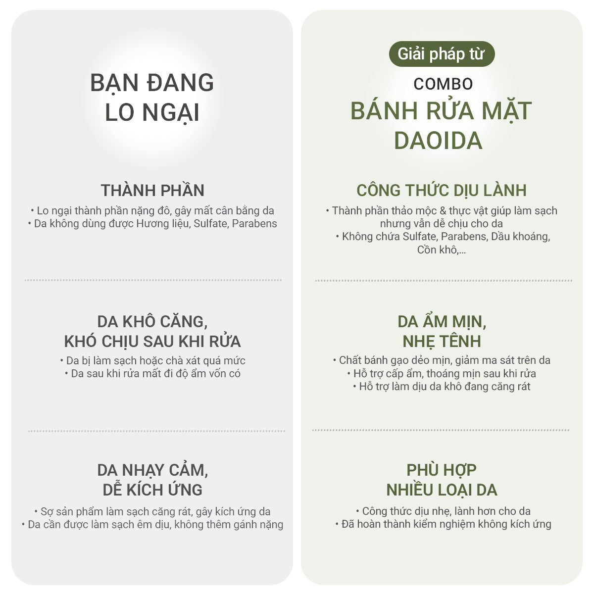 Bộ Đôi Bánh Rửa Mặt Thảo Mộc Tươi & Bánh Rửa Mặt Gạo